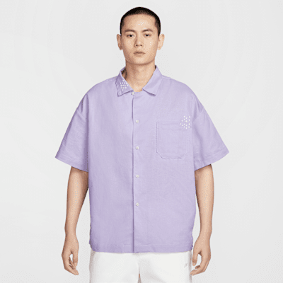 Nike Life Men's Linen Short-Sleeve Button Down. Nike JP
